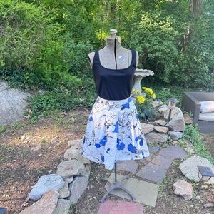 Brooks Brothers floral pleated skirt